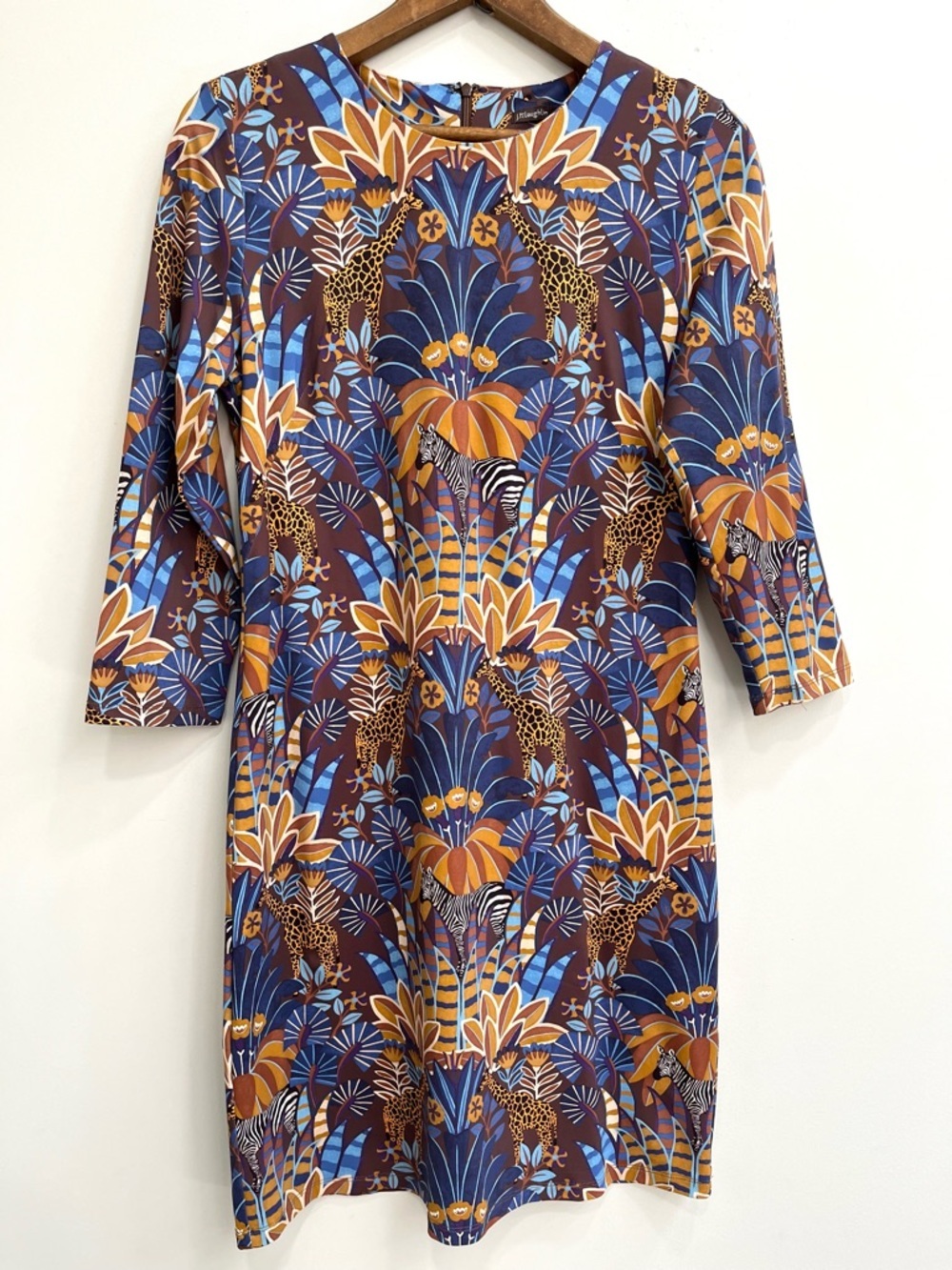 J. McLaughlin Sophia Safaria dress Catalina cloth multicolor giraffe zebra large